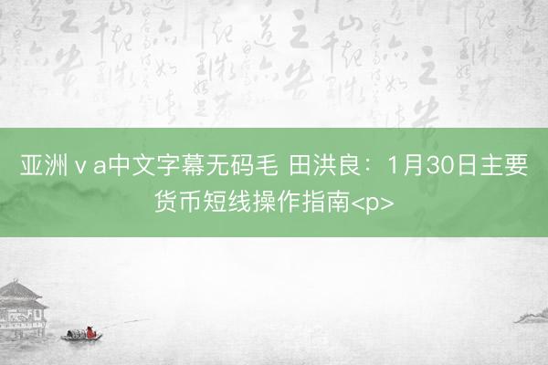 亚洲ⅴa中文字幕无码毛 田洪良：1月30日主要货币短线操作指南<p>