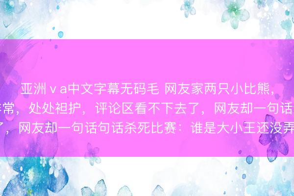 亚洲ⅴa中文字幕无码毛 网友家两只小比熊，网友对其中一只偏心非常，处处袒护，评论区看不下去了，网友却一句话句话杀死比赛：谁是大小王还没弄清楚吗？