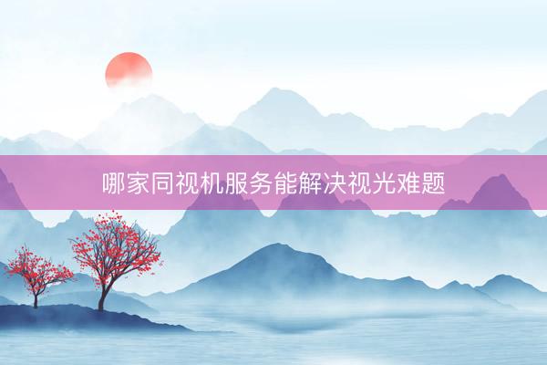 哪家同视机服务能解决视光难题
