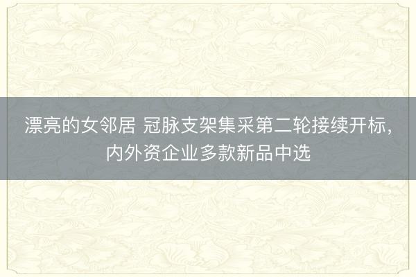 漂亮的女邻居 冠脉支架集采第二轮接续开标，内外资企业多款新品中选