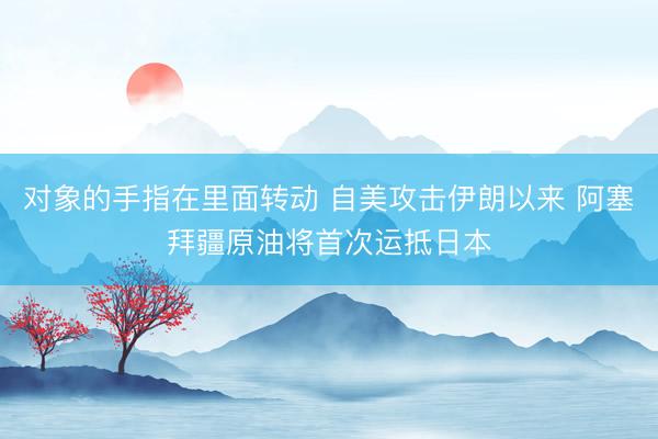 对象的手指在里面转动 自美攻击伊朗以来 阿塞拜疆原油将首次运抵日本