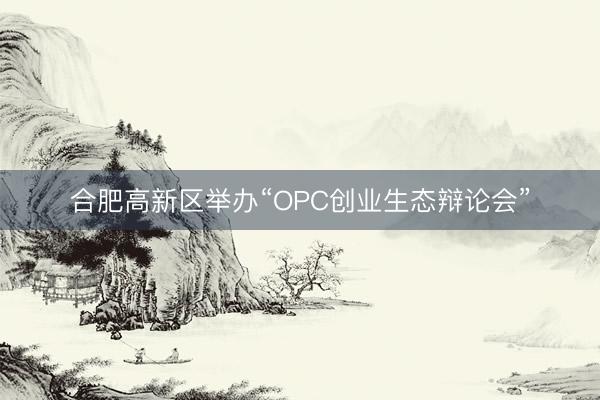 合肥高新区举办“OPC创业生态辩论会”