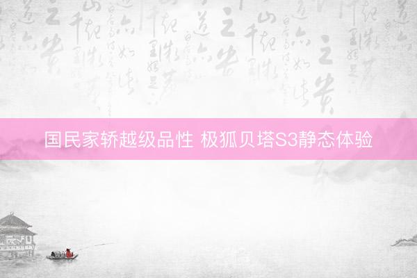 国民家轿越级品性 极狐贝塔S3静态体验